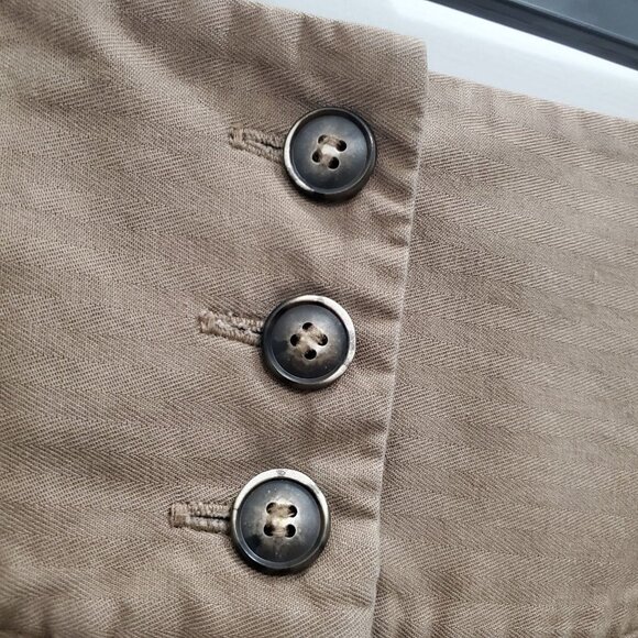 BCBGeneration Women's Brown‎ Pinstripe High Waist Sailor Flare Leg Pants Size 25 - Picture 3 of 7